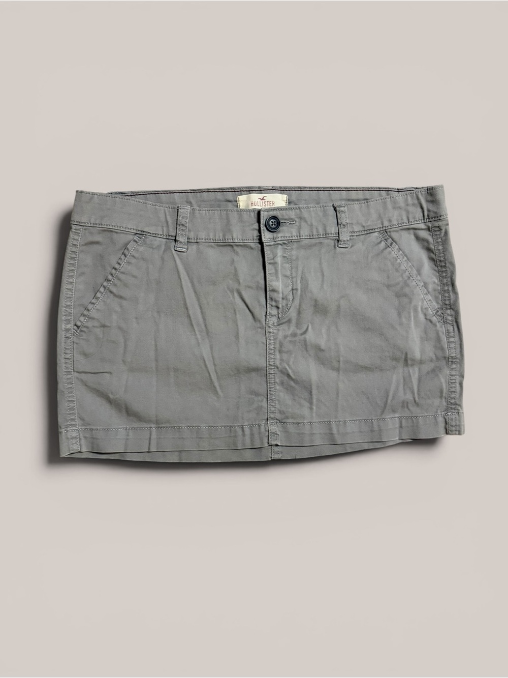 Y2K Hollister grey mini skirt with pockets Size 5